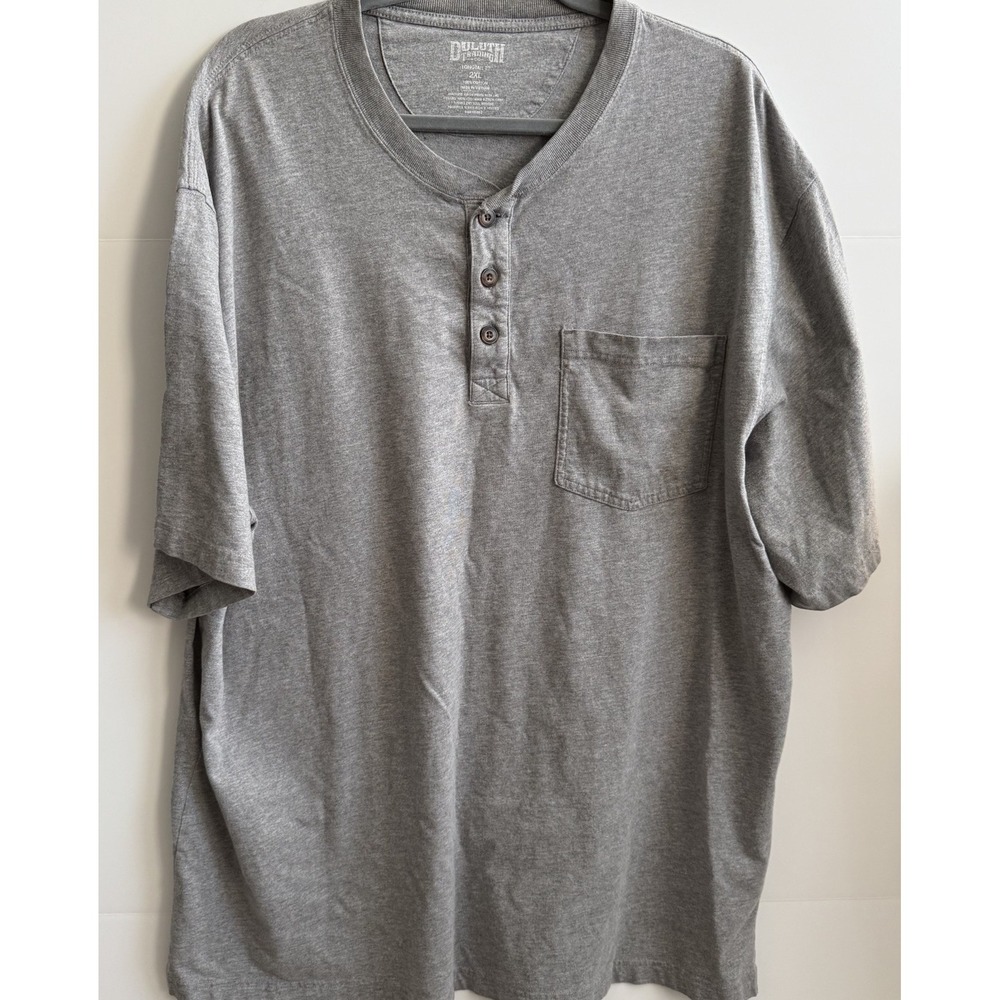 Duluth Trading Shirt Men's XXL Gray Longtail T Short Sleeve Cotton Fast Shipping